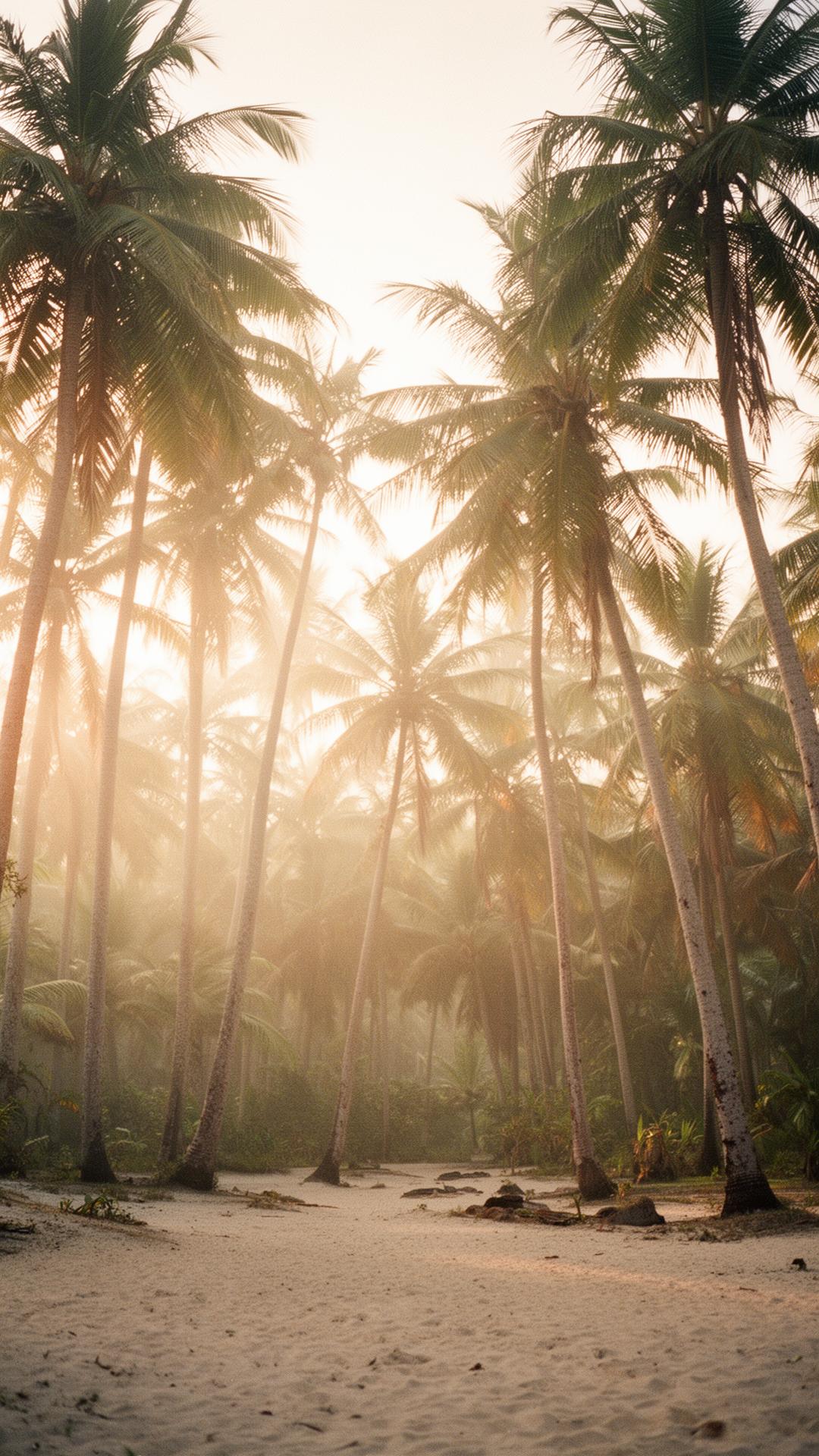 Golden hour over a remote Indonesian island